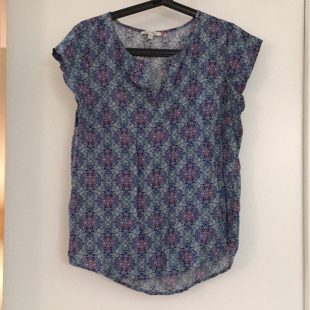 Patterned knit top, M